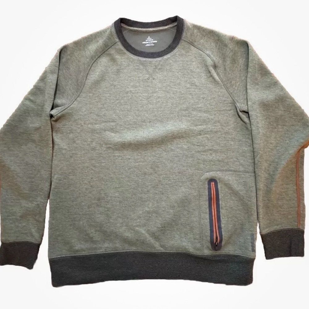Prana Green Crew Shirt Medium Adult Organic Cotton